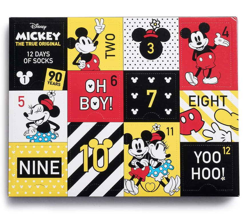 Women's Disney Mickey Mouse 12 Days of Socks Gift Set One Size