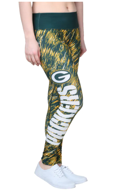 Womens Green Bay Packers Football Fan Leggings
